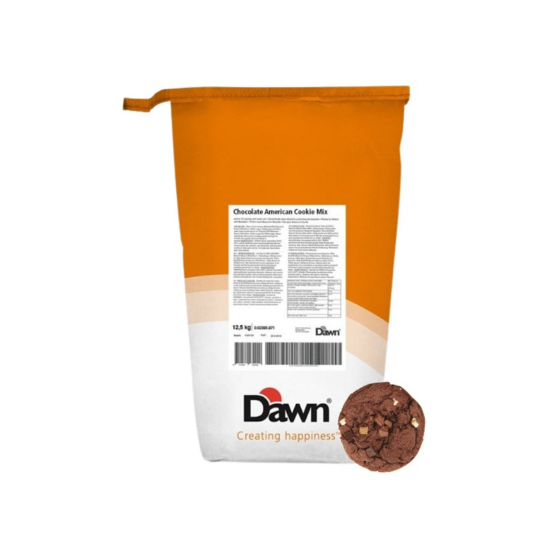 12,5kg CHOCOLATE AMERICAN COOKIE MIX baza na ciastka czekoladowe w proszku 0.02395.871 Dawn