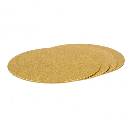 ∅ 28 cm PODKŁAD ZŁOTY DECORA metalizowany z motywem kwiatowym wysokość 3 mm
