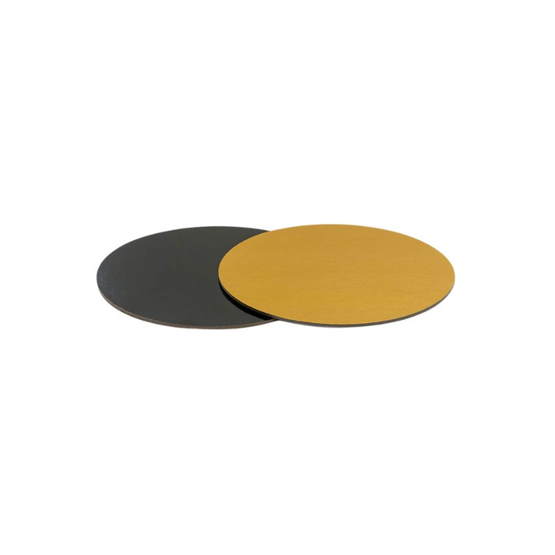 ∅ 20 cm PODKŁAD DWUSTRONNY ZŁOTO-CZARNY sztywny wysokość ok. 3 mm ∅ 20 cm PODKŁAD DWUSTRONNY ZŁOTO-CZARNY sztywny wysokość ok. 3 mm