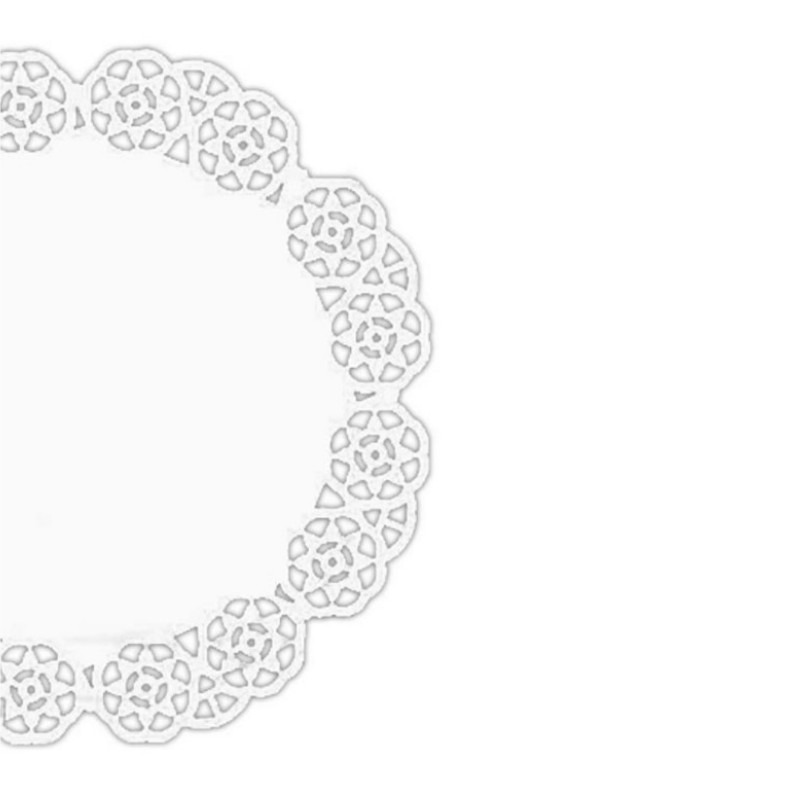 250 szt. ∅ 17 cm SERWETKI PORCELANOWE COLLINO okrągłe powlekane serwetki z koronką