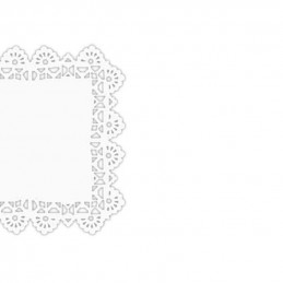 250 szt. 11 x 11 cm SERWETKI PORCELANOWE COLLINO kwadratowe powlekane serwetki z koronką