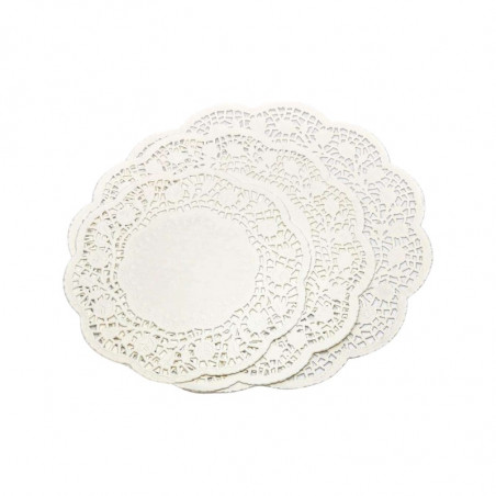 250 szt. ∅ 30 cm SERWETKI PORCELANOWE COLLINO okrągłe powlekane serwetki z koronką