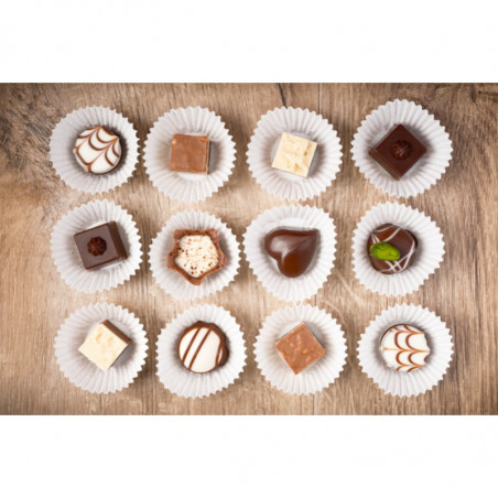 2000 szt. PAPILOTKA 3/4 BIAŁA NOVACART papilotki okrągłe do pralin ∅ 35 x h 16 mm