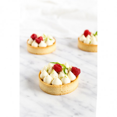 6 szt. ∅ 80 x h 20 mm TARTE RING ROUND 80 SILIKOMART 52.243.20.0165 zestaw 6 perforowanych rantów