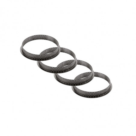 KIT TARTE RING ROUND 100 25.277.87.0065 SILIKOMART zestaw forma + 4 perforowane ranty ∅ 100 x h 20 mm