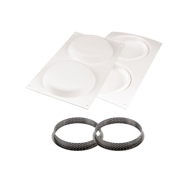 KIT TARTE RING ROUND 150 25.244.87.0065 SILIKOMART zestaw forma + 2 perforowane ranty ∅ 150 x h 20 mm