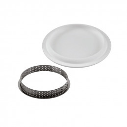 KIT TARTE RING ROUND 190 20.369.87.0065 SILIKOMART zestaw forma + perforowany rant ∅ 190 x h 20 mm