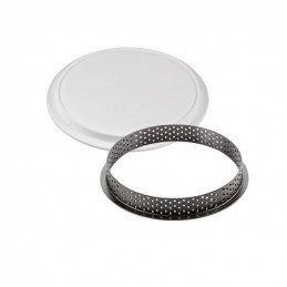 KIT TARTE RING ROUND 210 20.385.87.0065 SILIKOMART zestaw forma + perforowany rant ∅ 210 x h 20 mm