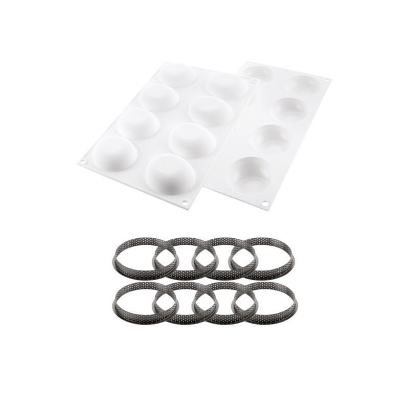 KIT TARTE RING PALET 70 25.307.87.0065 SILIKOMART zestaw forma + 8 perforowanych rantów ∅ 70 x h 20 mm KIT TARTE RING PALET 70 25.307.87.0065 SILIKOMART zestaw forma + 8 perforowanych rantów ∅ 70 x h 20 mm