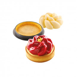 KIT TARTE RING FLEUR 80 25.302.87.0065 SILIKOMART zestaw forma + 6 perforowanych rantów ∅ 80 x h 20 mm