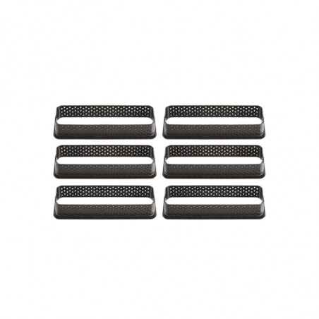 KIT TARTE RING RECTANGULAR 120 25.276.87.0065 SILIKOMART zestaw forma + 6 perforowanych rantów 120 x 35 x h 20 mm
