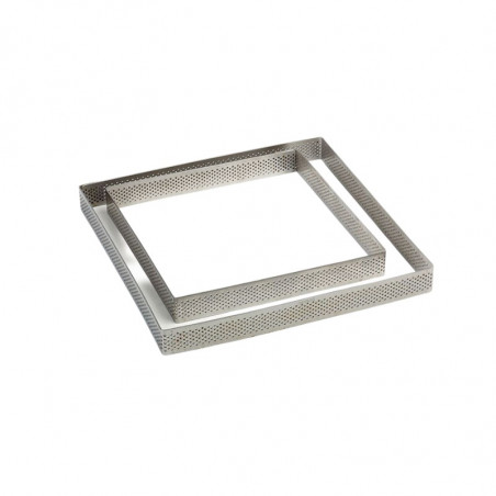 150 x 150 x h 20 mm XF151520 RANT PERFOROWANY PAVONI kwadratowy rant ze stali nierdzewnej