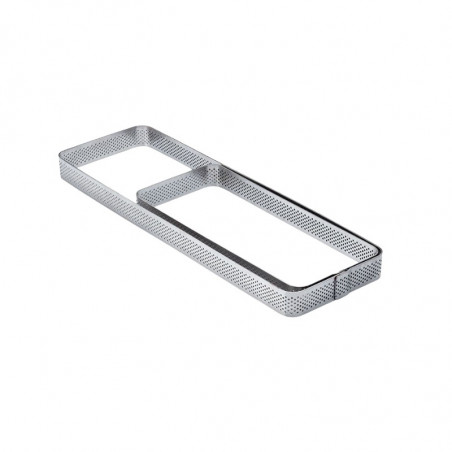 90 x 290 x h 35 mm XF08 RANT PERFOROWANY PAVONI prostokątny rant ze stali nierdzewnej