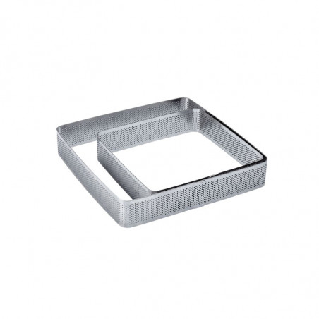 150 x 150 x h 35 mm XF05 RANT PERFOROWANY PAVONI kwadratowy rant ze stali nierdzewnej