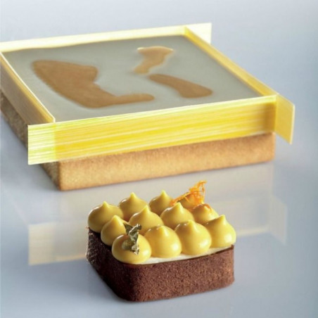 190 x 190 x h 20 mm XF04 RANT PERFOROWANY PAVONI kwadratowy rant ze stali nierdzewnej