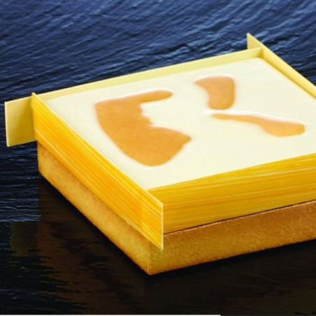 190 x 190 x h 20 mm XF04 RANT PERFOROWANY PAVONI kwadratowy rant ze stali nierdzewnej