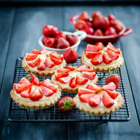 4 szt. ∅ 10 x h 2 cm FOREMKI DO TARTALETEK 623110 TESCOMA zestaw stalowych foremek z falistym brzegiem