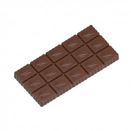 1994CW FORMA KONOPIE CHOCOLATE WORLD forma z poliwęglanu do tabliczek czekolady z wzorem konopi