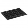 PX036 ROUND PAVONI duża forma silikonowa na 20 owalnych wydłużonych porcji 120 x 30 x h 35 mm