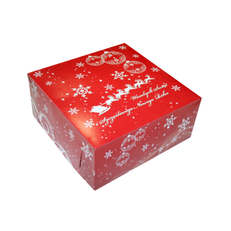 dekoracyjne pudełko świąteczne do pakowania słodkich wypieków i prezentów