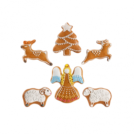 630899 Uniwersalny wykrawacz do ciastek bożonarodzeniowy 6 szt. Tescoma
