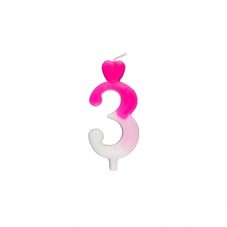 cieniowana świeczka na tort w kształcie cyfry doskonałe wykończenie Twojego tortu urodzinowego