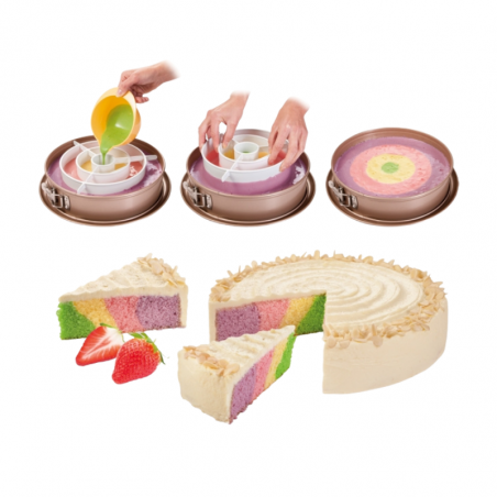 FOREMKA DO KOLOROWYCH KORPUSÓW TORTÓW 623328 TESCOMA szablon do wykrawania i wylewania ciasta