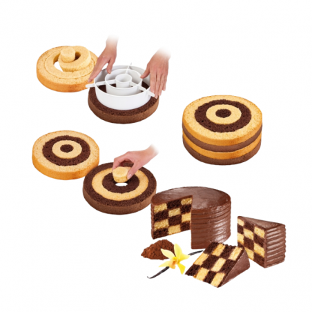 FOREMKA DO KOLOROWYCH KORPUSÓW TORTÓW 623328 TESCOMA szablon do wykrawania i wylewania ciasta