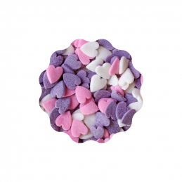 kolorowe konfetti cukrowe w kształcie serduszek to doskonała dekoracja nie tylko na walentynki