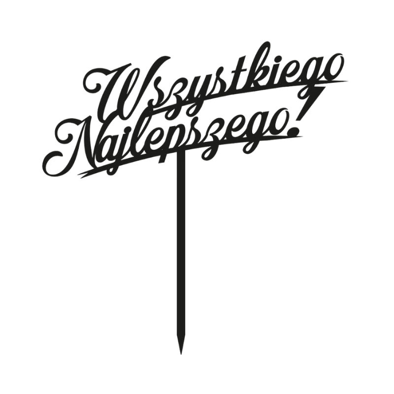 akrylowy topper z napisem "Wszystkiego Najlepszego" doskonale sprawdzi się jako dekoracja tortu urodzinowego akrylowy topper z napisem "Wszystkiego Najlepszego" doskonale sprawdzi się jako dekoracja tortu urodzinowego