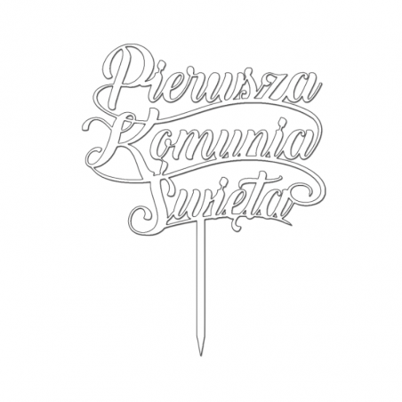 Topper "Pierwsza Komunia Święta" 061B BIAŁY Sweet Decor