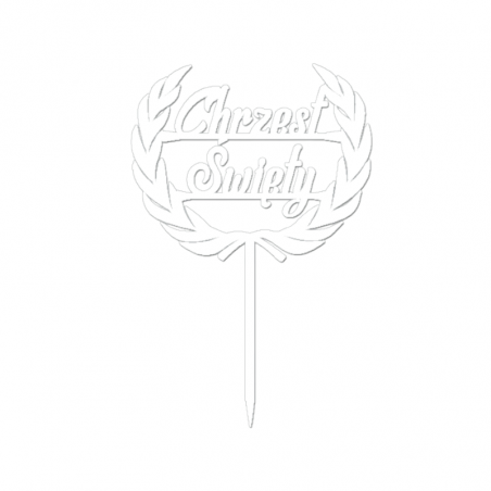 Topper Chrzest Święty w Laurach BIAŁY 036B Sweet Decor