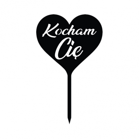 Topper Kocham Cię CZARNY 102C Sweet Decor