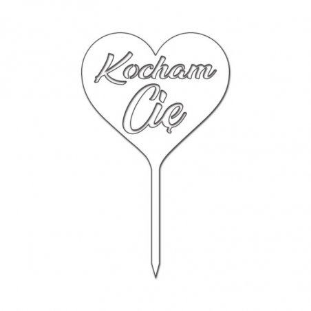 Topper Kocham Cię BIAŁY 102B Sweet Decor
