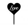 Topper Love CZARNY 100C Sweet Decor