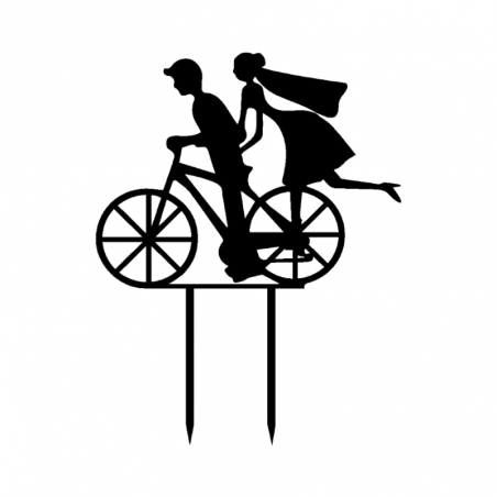 Topper Para Młoda na Rowerze 086C CZARNY Sweet Decor