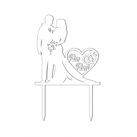 Topper Młoda Para BIAŁY 001 Sweet Decor