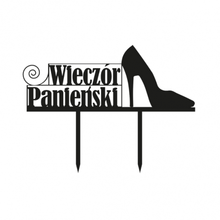 Topper Wieczór Panieński CZARNY 025 Sweet Decor