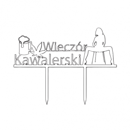 Topper Wieczór Kawalerski BIAŁY 026 Sweet Decor