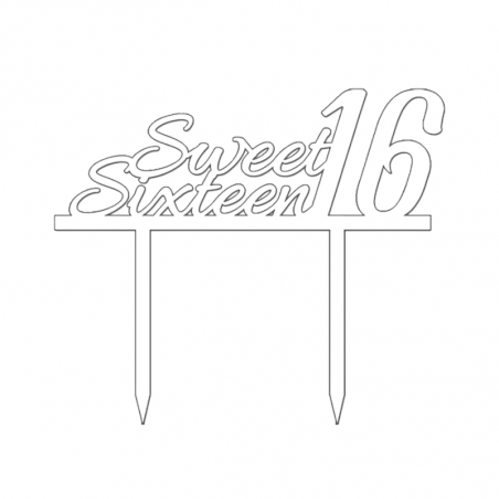 Topper Sweet 16 BIAŁY 019 Sweet Decor