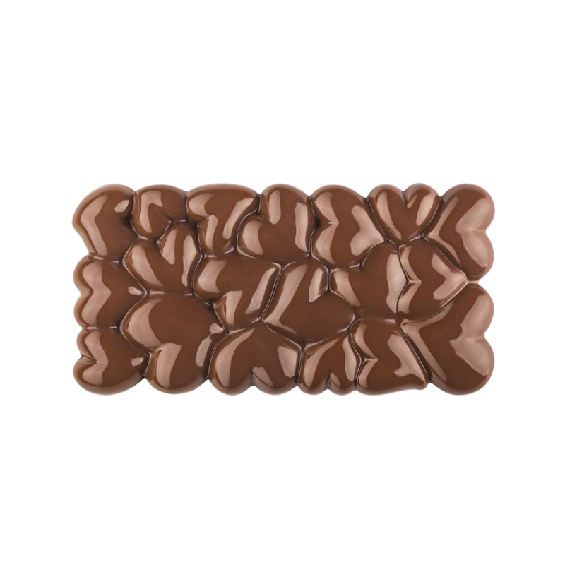 wyjątkowa forma do tworzenia tabliczek czekolady z kawałkami w kształcie serduszek