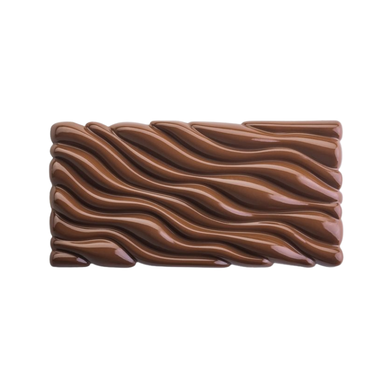 wyjątkowa forma do tworzenia tabliczek czekolady z kawałkami w falistym kształcie