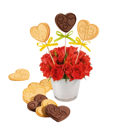 3szt. Wykrawacz SERCE z pieczątką 630856 Delicia Tescoma