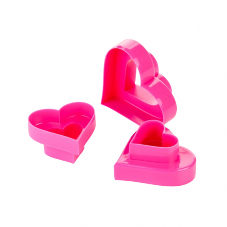 3 szt. Dwustronne foremki do wykrawania SERCA 630862 Delicia Tescoma