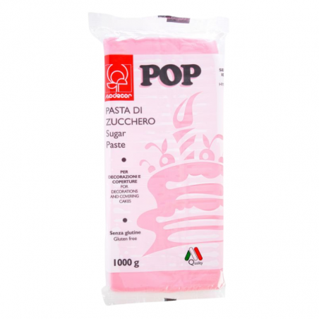 op. 1 kg Jasnoróżowa masa cukrowa - Sugar Paste POP Candy Pink - nr. kat. 25468 Modecor