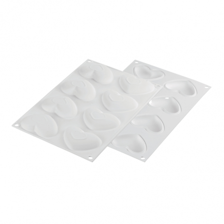 Kit Tarte Ring Amore 80 Silikomart - zestaw do tartaletek - serce - Cukieteria.pl