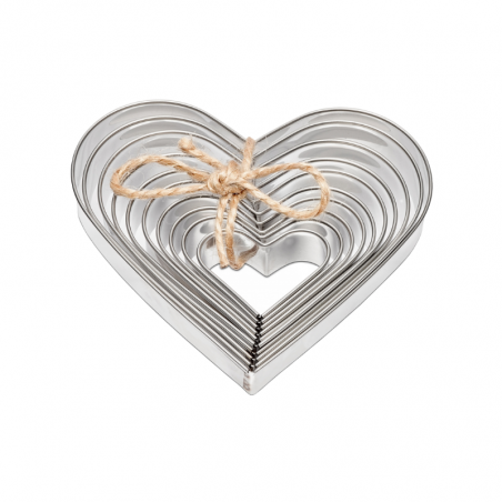 Komplet 10 szt. wykrojników w kształcie serca Frantyl