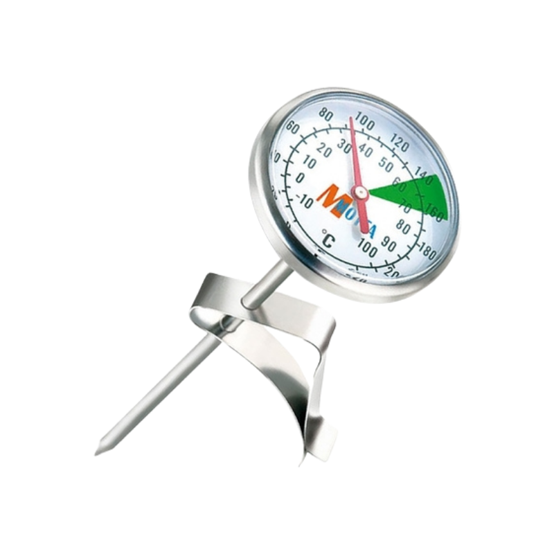 analogowy termometr z klipsem do kontrolowania temperatury spienianego mleka