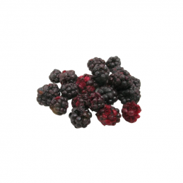 mieszanka chrupiących owoców liofilizowanych, idealny dodatek do posiłków i słodkich wyrobów, w skład mieszanki wchodzą jeżyny