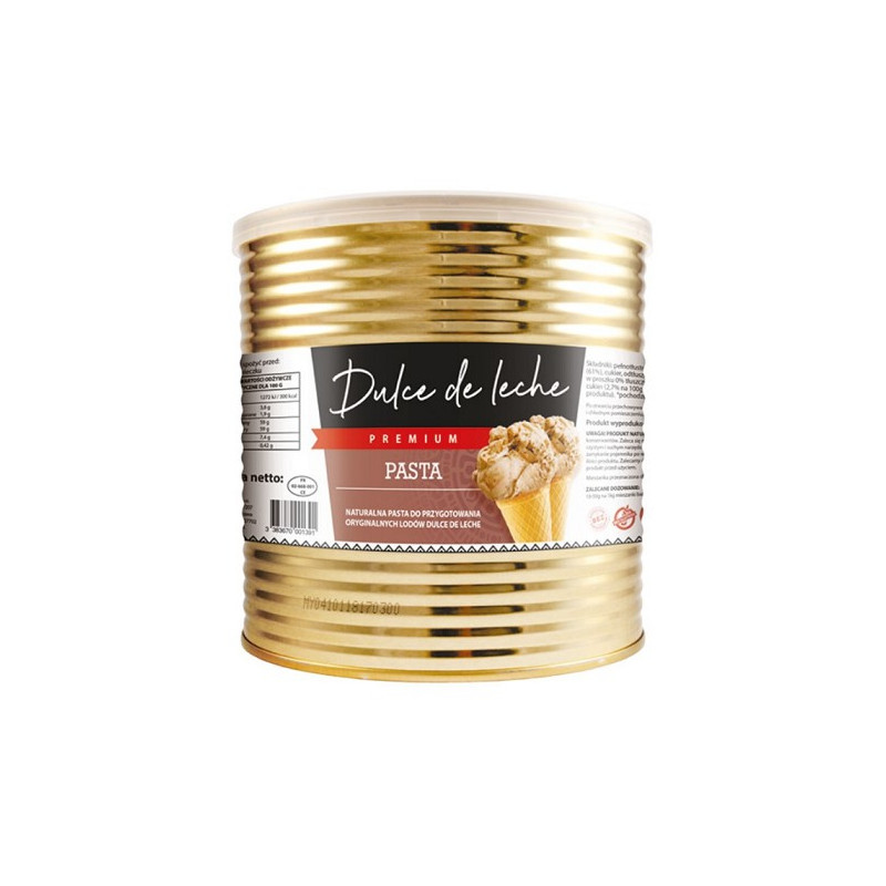 3Kg PASTA DULCE DE LECHE PREMIUM naturalna pasta do lodów HUSO